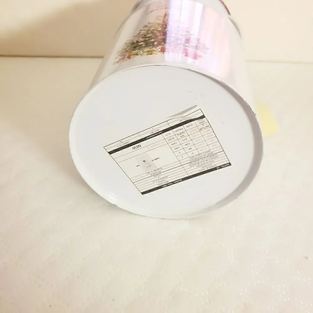 White Christmas Iron Milk Can
